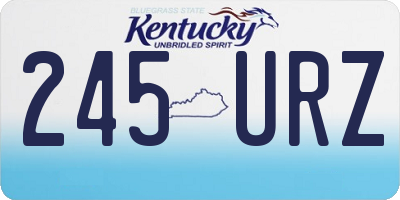 KY license plate 245URZ