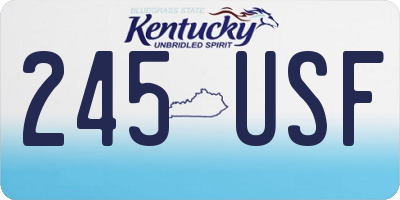 KY license plate 245USF
