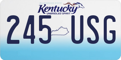 KY license plate 245USG