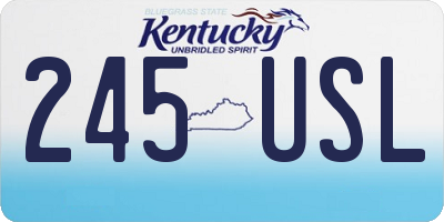 KY license plate 245USL
