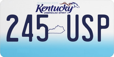 KY license plate 245USP