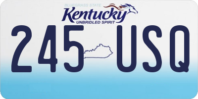 KY license plate 245USQ