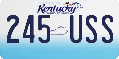 KY license plate 245USS