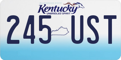 KY license plate 245UST
