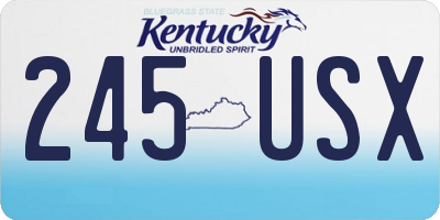 KY license plate 245USX