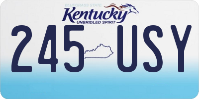 KY license plate 245USY