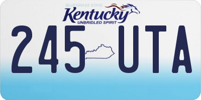 KY license plate 245UTA