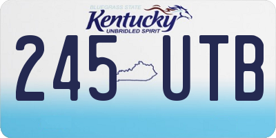 KY license plate 245UTB