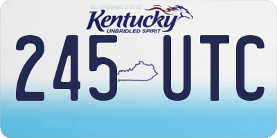 KY license plate 245UTC