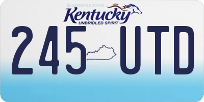 KY license plate 245UTD