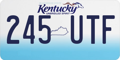 KY license plate 245UTF