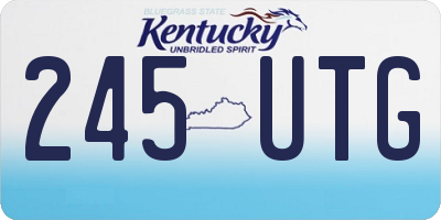 KY license plate 245UTG