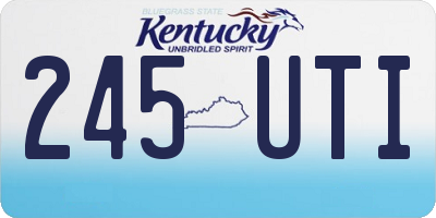 KY license plate 245UTI