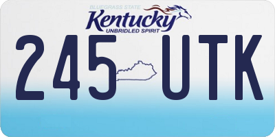 KY license plate 245UTK