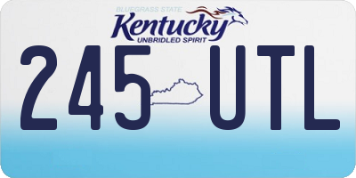 KY license plate 245UTL