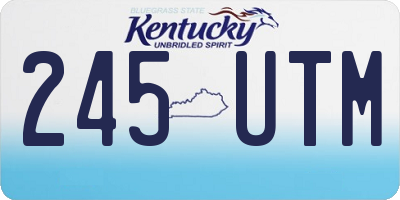 KY license plate 245UTM