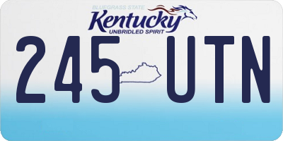 KY license plate 245UTN