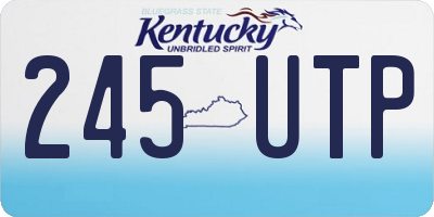 KY license plate 245UTP
