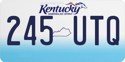 KY license plate 245UTQ