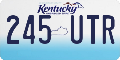 KY license plate 245UTR