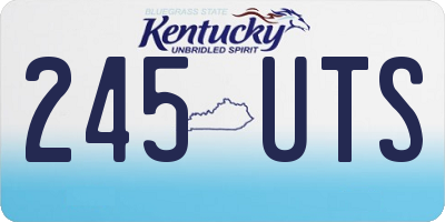 KY license plate 245UTS