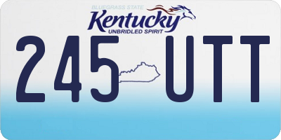 KY license plate 245UTT