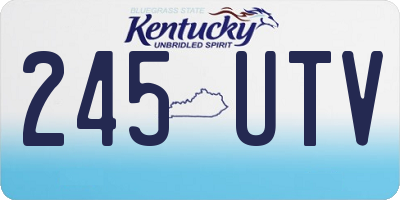 KY license plate 245UTV