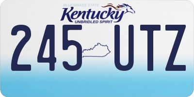 KY license plate 245UTZ