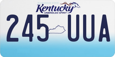 KY license plate 245UUA