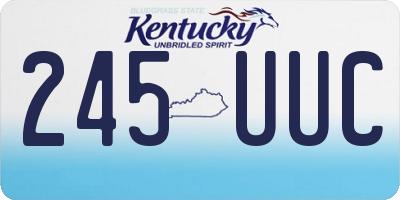 KY license plate 245UUC