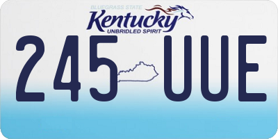 KY license plate 245UUE