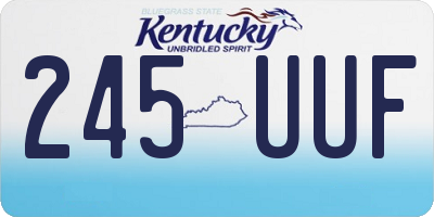 KY license plate 245UUF