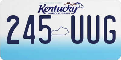 KY license plate 245UUG