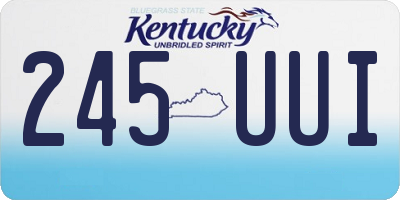KY license plate 245UUI