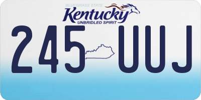 KY license plate 245UUJ