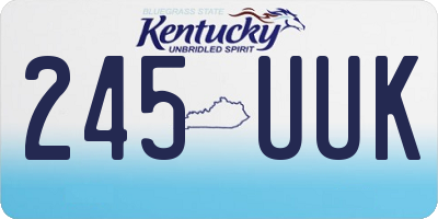 KY license plate 245UUK