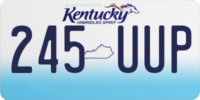 KY license plate 245UUP