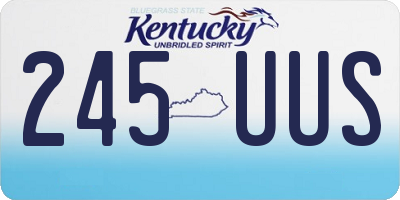 KY license plate 245UUS