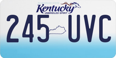 KY license plate 245UVC