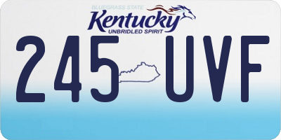 KY license plate 245UVF