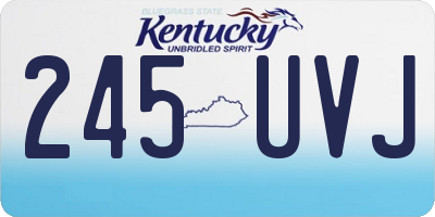 KY license plate 245UVJ