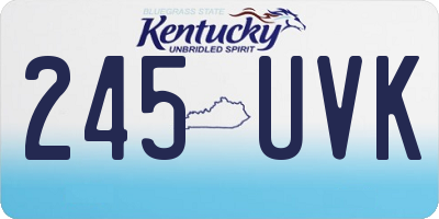 KY license plate 245UVK