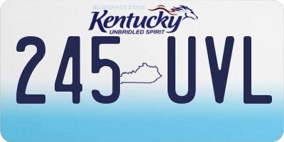 KY license plate 245UVL