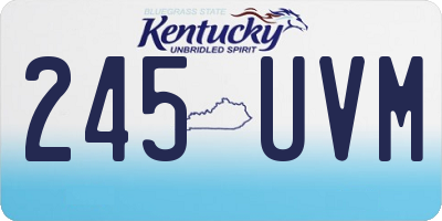 KY license plate 245UVM