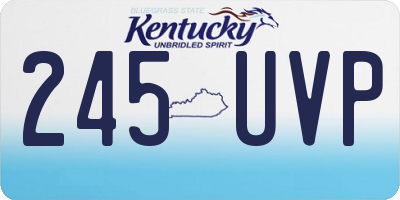 KY license plate 245UVP
