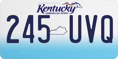 KY license plate 245UVQ