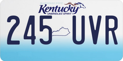 KY license plate 245UVR
