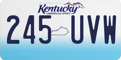 KY license plate 245UVW