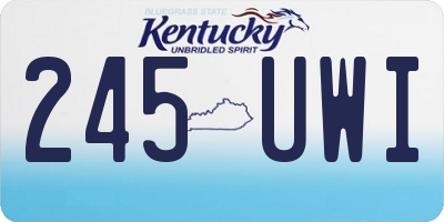 KY license plate 245UWI