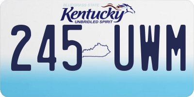 KY license plate 245UWM